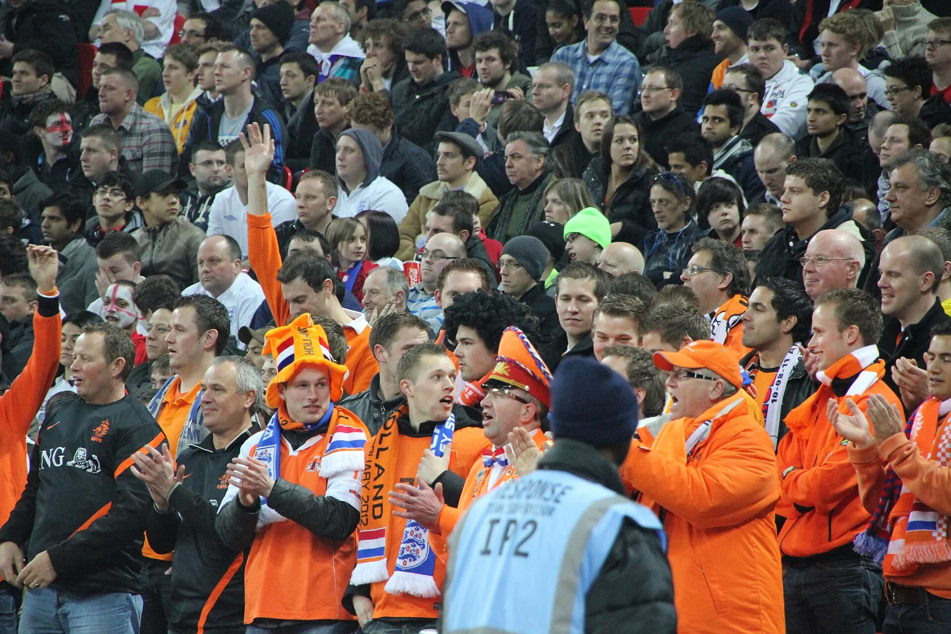 Netherlands supporters in a sea of orange — the Oranje beat Tunisia 3-1 in Kansas City to win Group F at World Cup 2026