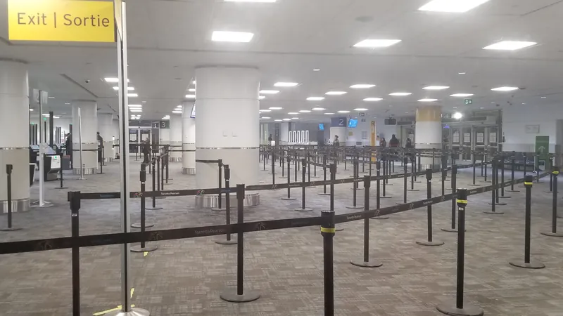 Customs and immigration arrivals hall at Toronto Pearson airport, a 2026 World Cup host-nation gateway where entry and visa checks decide who gets in